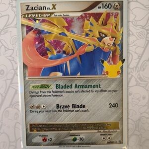 Zacian lv. X swsh135 25th Anniversary Celebration Pokemon TCG